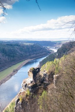 Ormandaki nehir manzarası