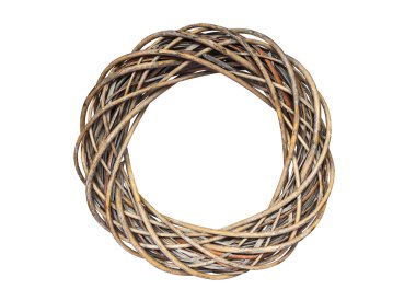 Noel dekorasyon olarak kullanılan dokuma çelenk