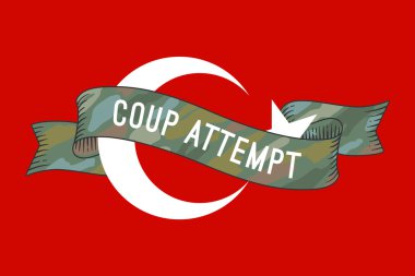 Askeri ile Türkiye'nin bayrak şerit ve darbe girişimi mesaj