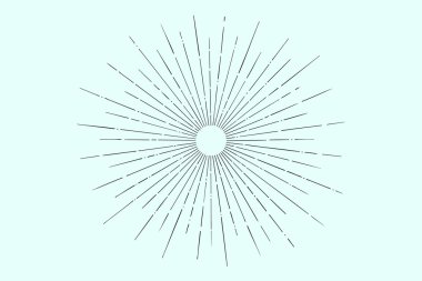 Doğrusal Işık ışınları, çizim sunburst