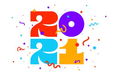 2021, mutlu yıllar. Üzerinde 