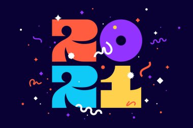 2021, mutlu yıllar. Üzerinde 