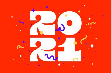 2021, mutlu yıllar. Üzerinde 