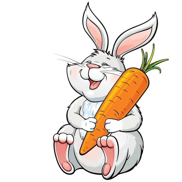 Mutlu gülen bunny büyük havuç holding