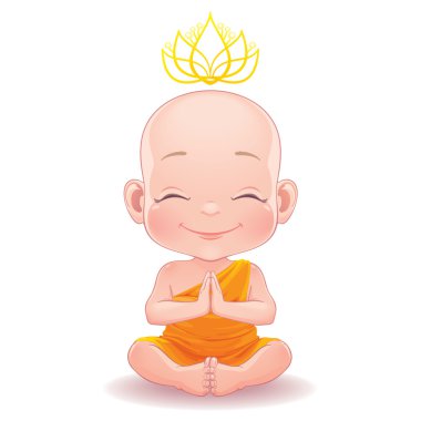 Güzel meditasyon Budist erkek bebek