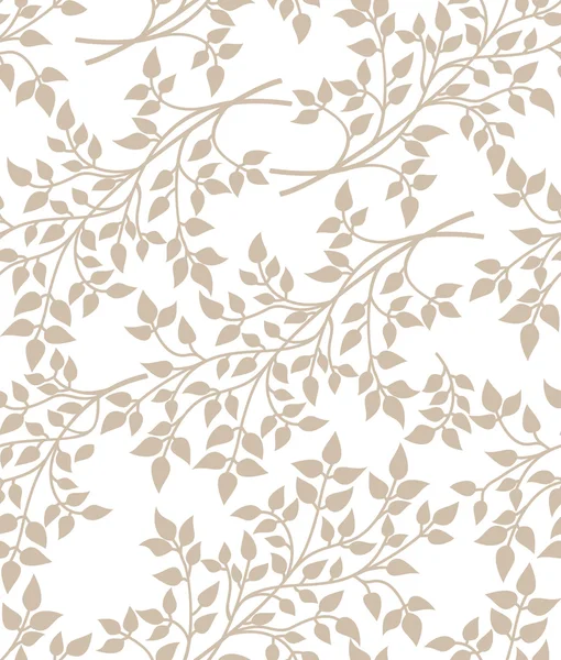 Seamless floral pattern with decorative leaves — Stock Vector