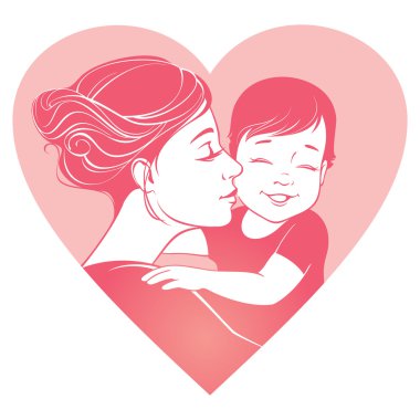 Anne ve çocuğu ihale hugs