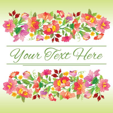 Güzel çiçek kartı.