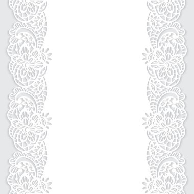 Çiçekli Dantel ile Seamless Modeli