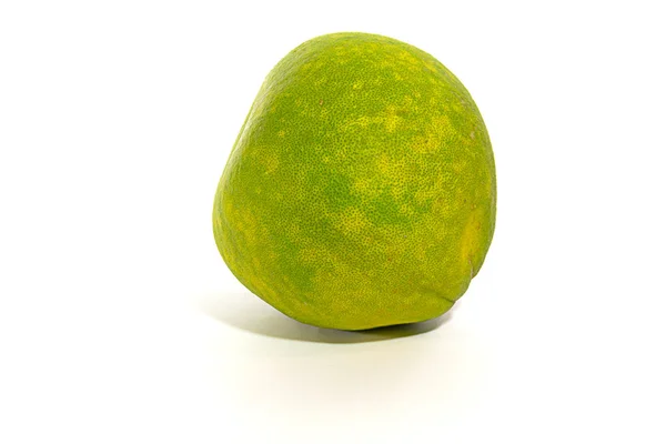 Green grapefruit on white background — Stock Photo, Image