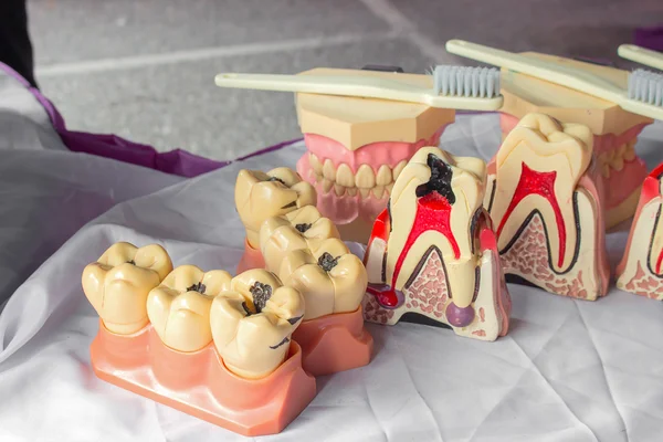 Denture material on a table plastic — Stock Photo, Image