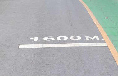 Bitiş çizgisine kalan mesafe koşu parkuru.