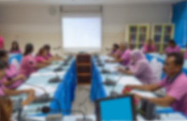 İş konferans Salonu'nda bulanık bulanıklık