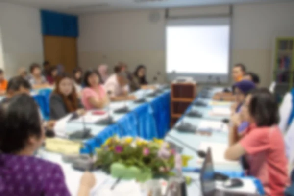 Borrão turva abstrato na sala de conferências de treinamento de educação de negócios — Fotografia de Stock