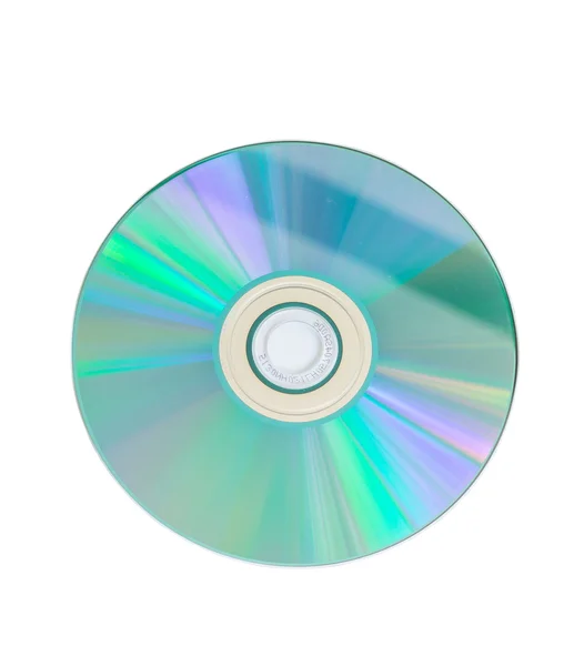 Compact disc su sfondo bianco  . — Foto Stock