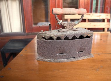 Filtre etkisi retro vintage ile kömür demir