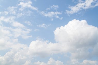 Mavi gökyüzündeki bulutlar