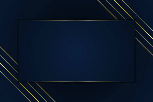 Koyu mavi arka planda altın sarısı bir lüks ve metin için yeri var. vektör illüstrasyonu
