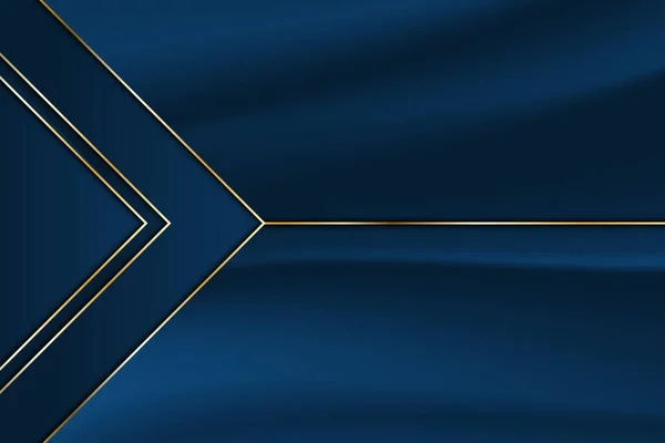 Люксовый Треугольник Золотой Окантовки Темно Синем Фоне Полосой Векторная Иллюстрация — стоковый вектор