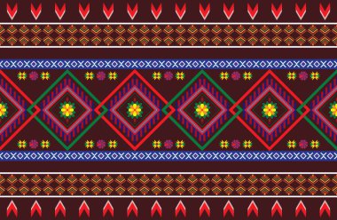 Nakış tarzı, perde, arkaplan, halı, duvar kağıdı, kumaş, ambalaj, batik, kumaş, Vektör çizimi için geometrik tasarım dokusu geleneksel.