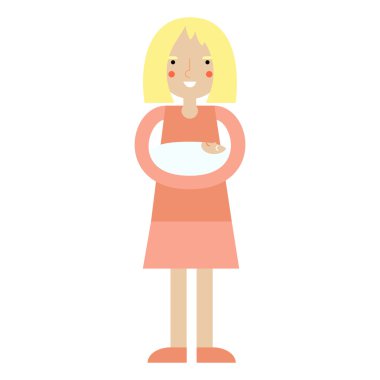 Yeni doğan çocuk ile anne 