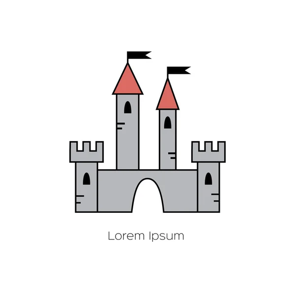 Карикатура на замке — стоковый вектор