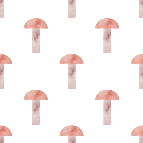 Motif avec des champignons aquarelle . — Image vectorielle