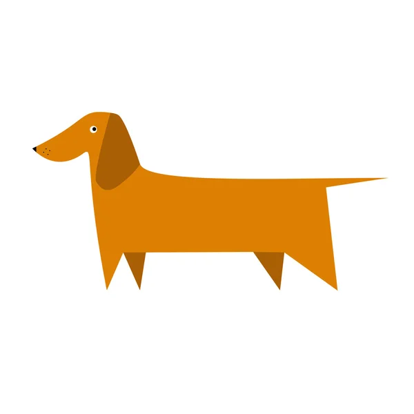 Platte teckel hond — Stockvector