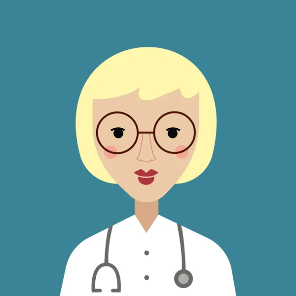 Жінка-лікар зі стетоскопом — стоковий вектор