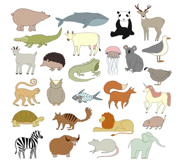 Ensemble de collecte d'animaux — Image vectorielle