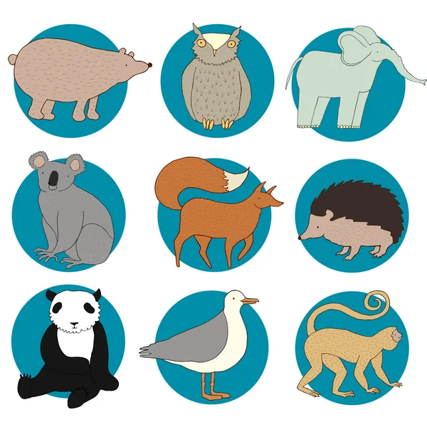 Patrón animales lindos — Vector de stock