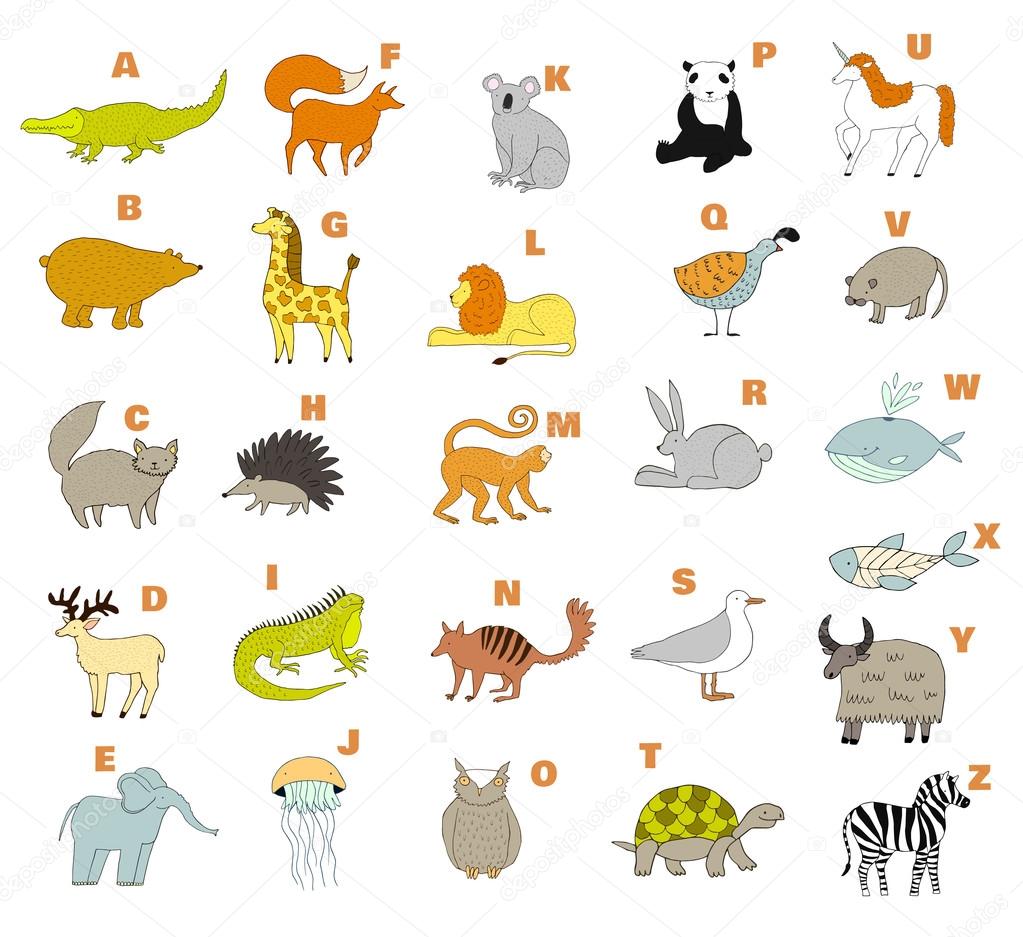 Cute zoo alphabet Stock Vector Image by ©AnnaIsaeva 123359102
