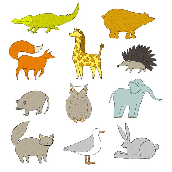 Modèle d'animaux mignons — Image vectorielle
