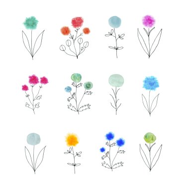 çiçek dekoratif seti