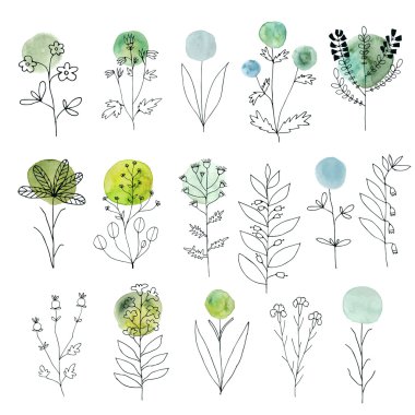 çiçek dekoratif seti