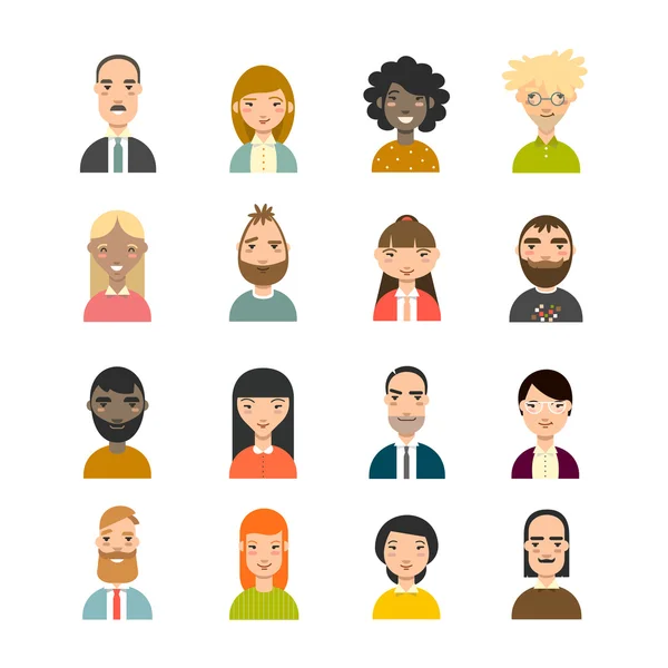 Ensemble Avatars d'affaires — Image vectorielle