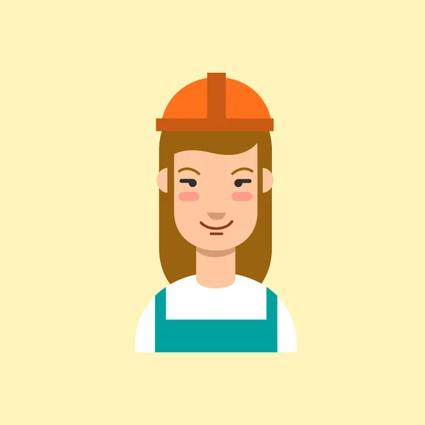 Female builder icon — Stock Vector