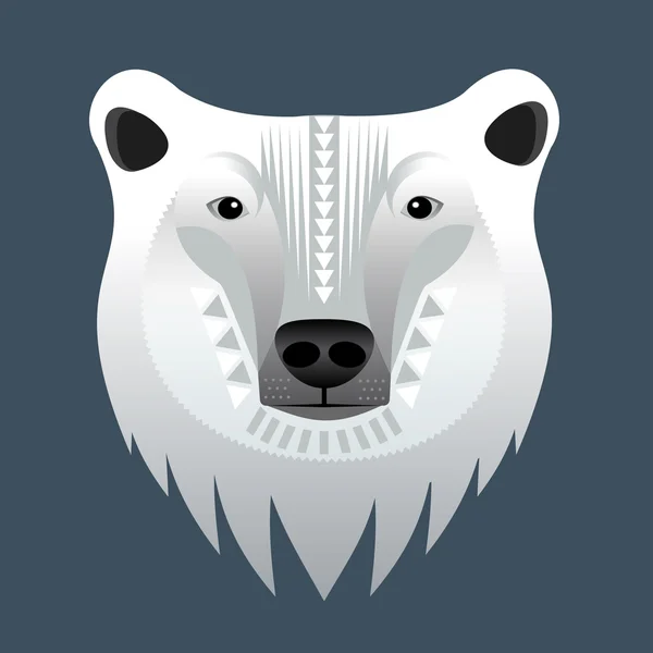 Head of Polar Bear — Stock Vector