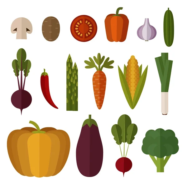Σύνολο νωπών λαχανικών — Διανυσματικό Αρχείο