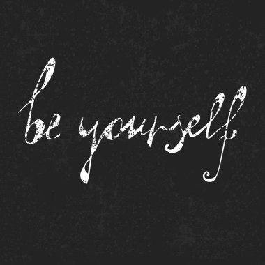 İnspirational alıntı el çekilmiş