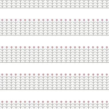 stilize çiçek desenli