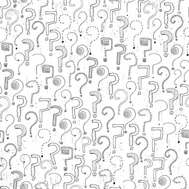 pattern with question marks clipart