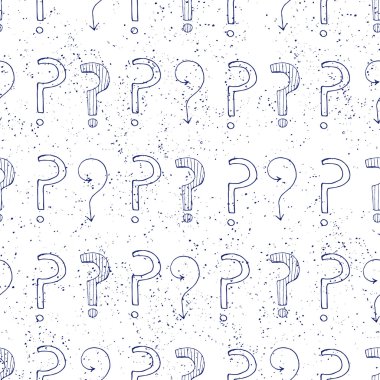 pattern with question marks clipart