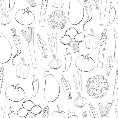 Sebzeler dikişsiz desen