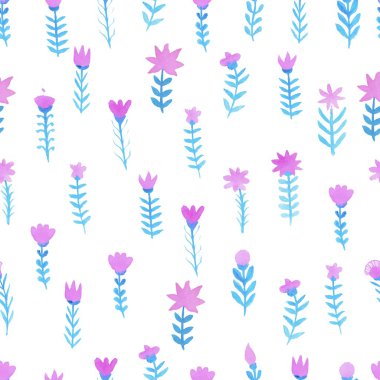 Pembe çiçekli, pürüzsüz desen