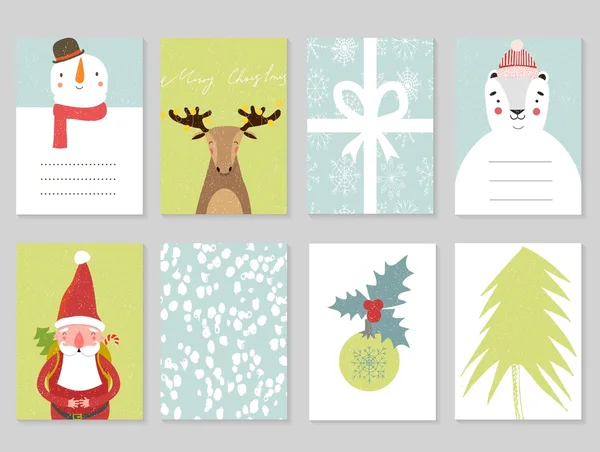 Plantillas de tarjetas de Navidad — Archivo Imágenes Vectoriales