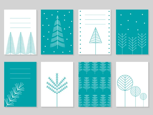 Christmas card templates — Stock Vector