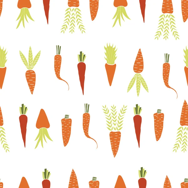 Zanahoria patrón sin costura — Vector de stock