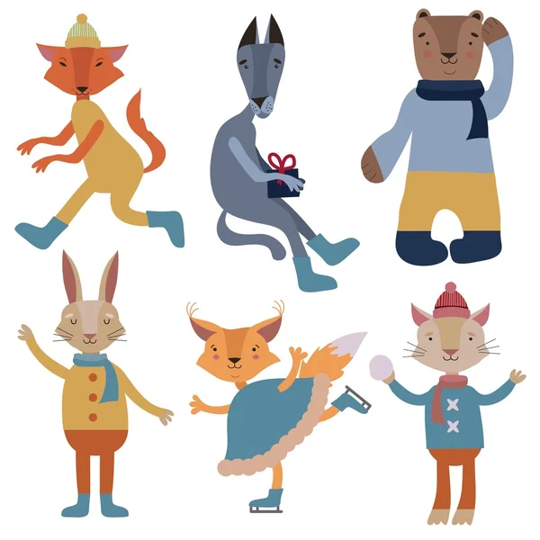 Animaux Personnages Collection — Image vectorielle