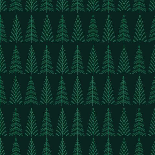 Forest fir trees pattern — Stock Vector